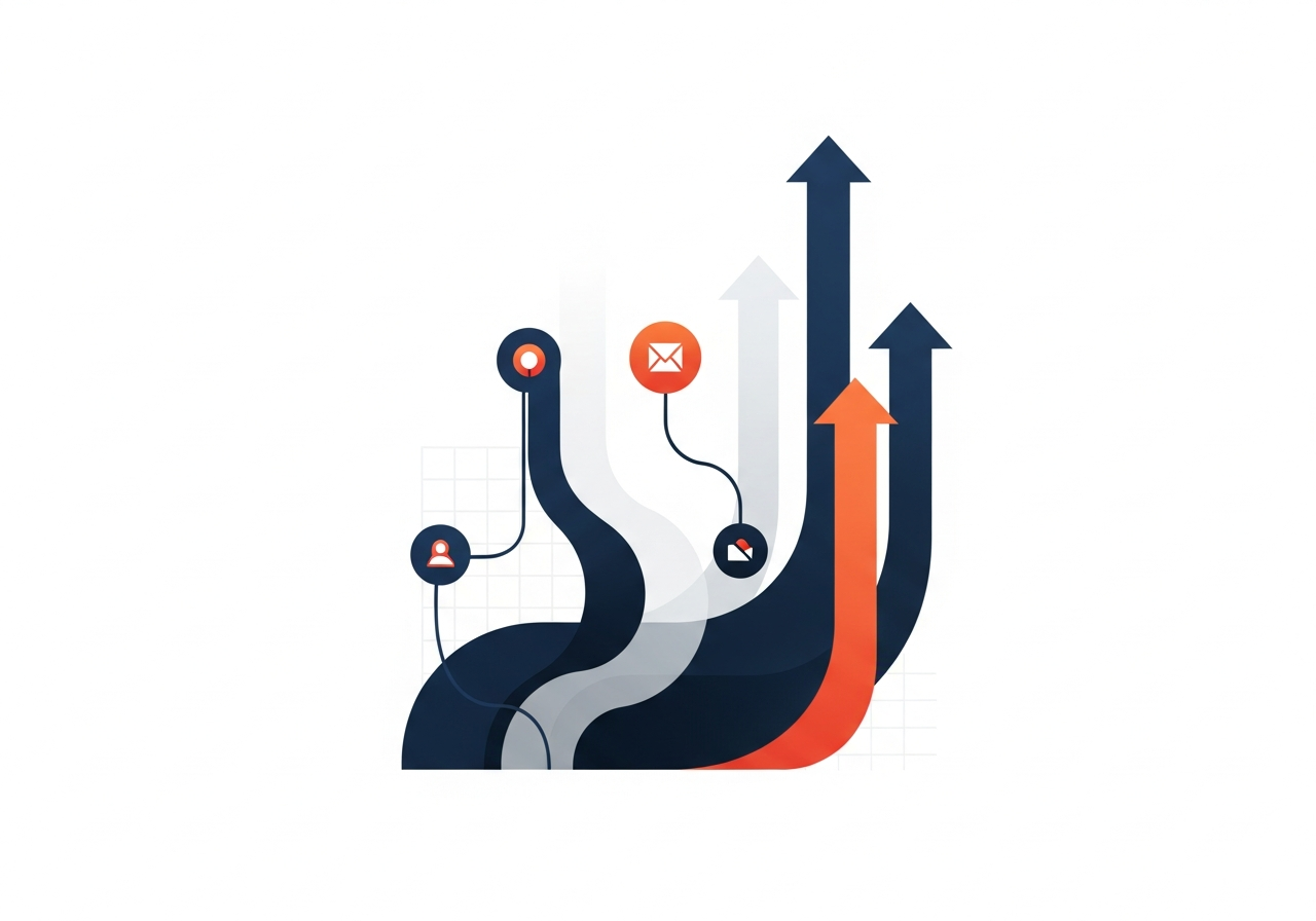 Digital growth illustration